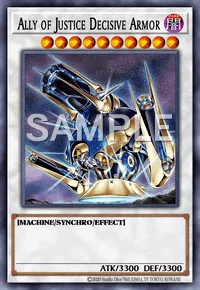 Ally of Justice Decisive Armor, Yu-Gi-Oh! card, DARK