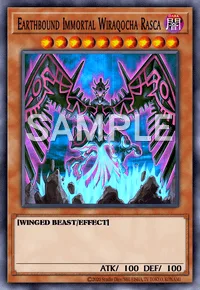 Earthbound Immortal Wiraqocha Rasca, Yu-Gi-Oh! card, DARK