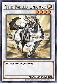 The Fabled Unicore, Yu-Gi-Oh! card, LIGHT