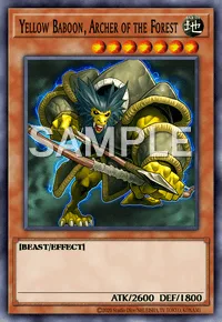 Yellow Baboon, Archer of the Forest, Yu-Gi-Oh! card, EARTH