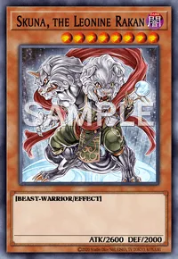 Skuna, the Leonine Rakan, Yu-Gi-Oh! card, DARK