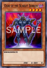 Ogre of the Scarlet Sorrow, Yu-Gi-Oh! card, DARK