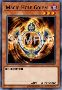 Magic Hole Golem, Yu-Gi-Oh! card, DARK