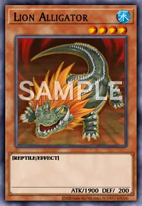 Lion Alligator, Yu-Gi-Oh! card, WATER