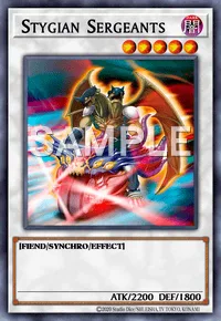 Stygian Sergeants, Yu-Gi-Oh! card, DARK