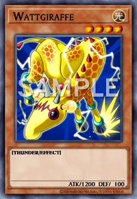 Wattgiraffe, Yu-Gi-Oh! card, LIGHT