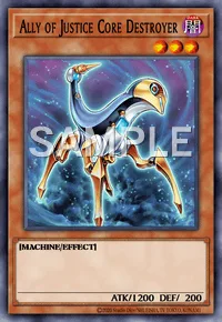 Ally of Justice Core Destroyer, Yu-Gi-Oh! card, DARK