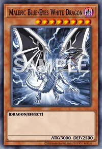 Malefic Blue-Eyes White Dragon, Yu-Gi-Oh! card, DARK