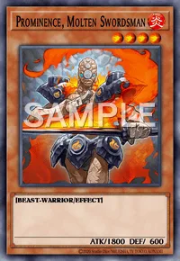 Prominence, Molten Swordsman, Yu-Gi-Oh! card, FIRE