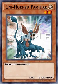 Uni-Horned Familiar, Yu-Gi-Oh! card, LIGHT