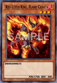Red Lotus King, Flame Crime, Yu-Gi-Oh! card, FIRE