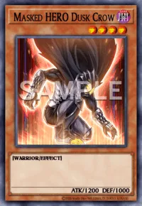 Masked HERO Dusk Crow, Yu-Gi-Oh! card, DARK