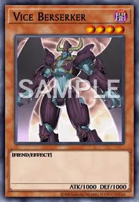 Vice Berserker, Yu-Gi-Oh! card, DARK