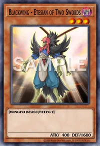Blackwing - Etesian of Two Swords, Yu-Gi-Oh! card, DARK