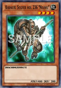 Karakuri Soldier mdl 236 "Nisamu", Yu-Gi-Oh! card, EARTH
