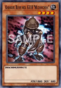 Karakuri Bushi mdl 6318 "Muzanichiha", Yu-Gi-Oh! card, EARTH