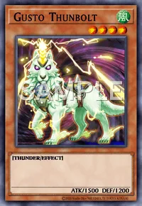 Gusto Thunbolt, Yu-Gi-Oh! card, WIND