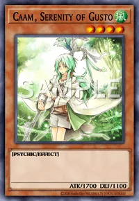 Caam, Serenity of Gusto, Yu-Gi-Oh! card, WIND