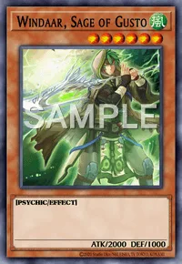 Windaar, Sage of Gusto, Yu-Gi-Oh! card, WIND