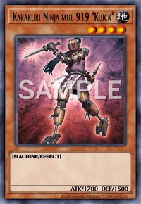 Karakuri Ninja mdl 919 "Kuick", Yu-Gi-Oh! card, EARTH