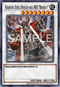 Karakuri Steel Shogun mdl 00X "Bureido", Yu-Gi-Oh! card, EARTH