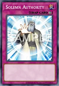 Solemn Authority, Yu-Gi-Oh! card, TRAP