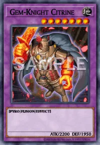 Gem-Knight Citrine, Yu-Gi-Oh! card, EARTH