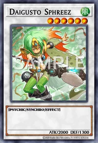 Daigusto Sphreez, Yu-Gi-Oh! card, WIND