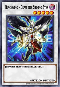 Blackwing - Gram the Shining Star, Yu-Gi-Oh! card, DARK