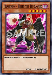 Blackwing - Hillen the Tengu-wind, Yu-Gi-Oh! card, DARK