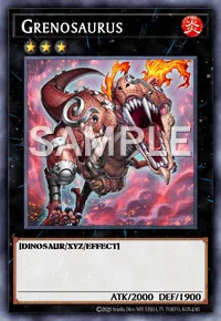 Grenosaurus, Yu-Gi-Oh! card, FIRE