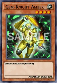 Gem-Knight Amber, Yu-Gi-Oh! card, EARTH