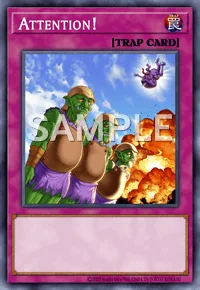 Attention!, Yu-Gi-Oh! card, TRAP