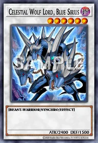 Celestial Wolf Lord, Blue Sirius, Yu-Gi-Oh! card, DARK