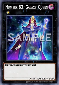 Number 83: Galaxy Queen, Yu-Gi-Oh! card, DARK