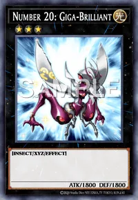 Number 20: Giga-Brilliant, Yu-Gi-Oh! card, LIGHT