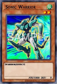 Sonic Warrior, Yu-Gi-Oh! card, WIND