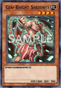 Gem-Knight Sardonyx, Yu-Gi-Oh! card, EARTH