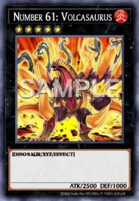 Number 61: Volcasaurus, Yu-Gi-Oh! card, FIRE