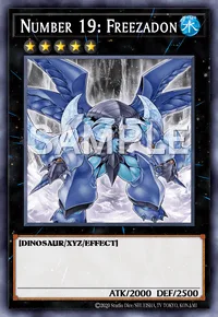 Number 19: Freezadon, Yu-Gi-Oh! card, WATER