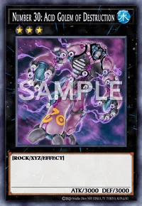 Number 30: Acid Golem of Destruction, Yu-Gi-Oh! card, WATER