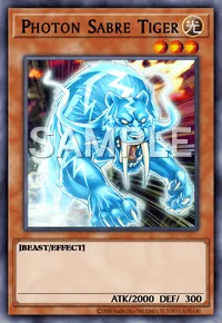 Photon Sabre Tiger, Yu-Gi-Oh! card, LIGHT