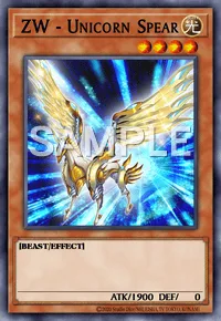 ZW - Unicorn Spear, Yu-Gi-Oh! card, LIGHT
