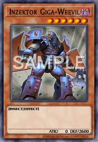 Inzektor Giga-Weevil, Yu-Gi-Oh! card, DARK