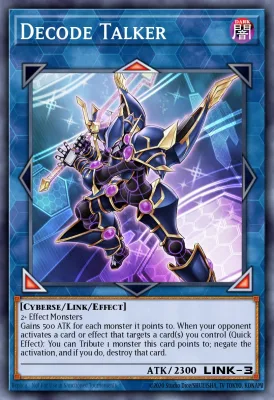Decode Talker Yu-Gi-Oh! card front (Link Monster)