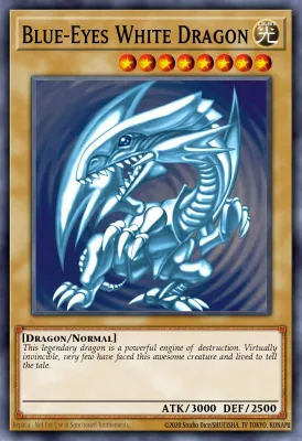 Blue-Eyes White Dragon Yu-Gi-Oh! card front (Normal Monster)