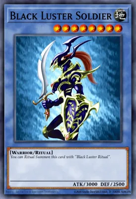 Black Luster Soldier Yu-Gi-Oh! card front (Ritual Monster)