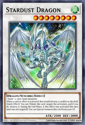 Stardust Dragon Yu-Gi-Oh! card front (Synchro Monster)